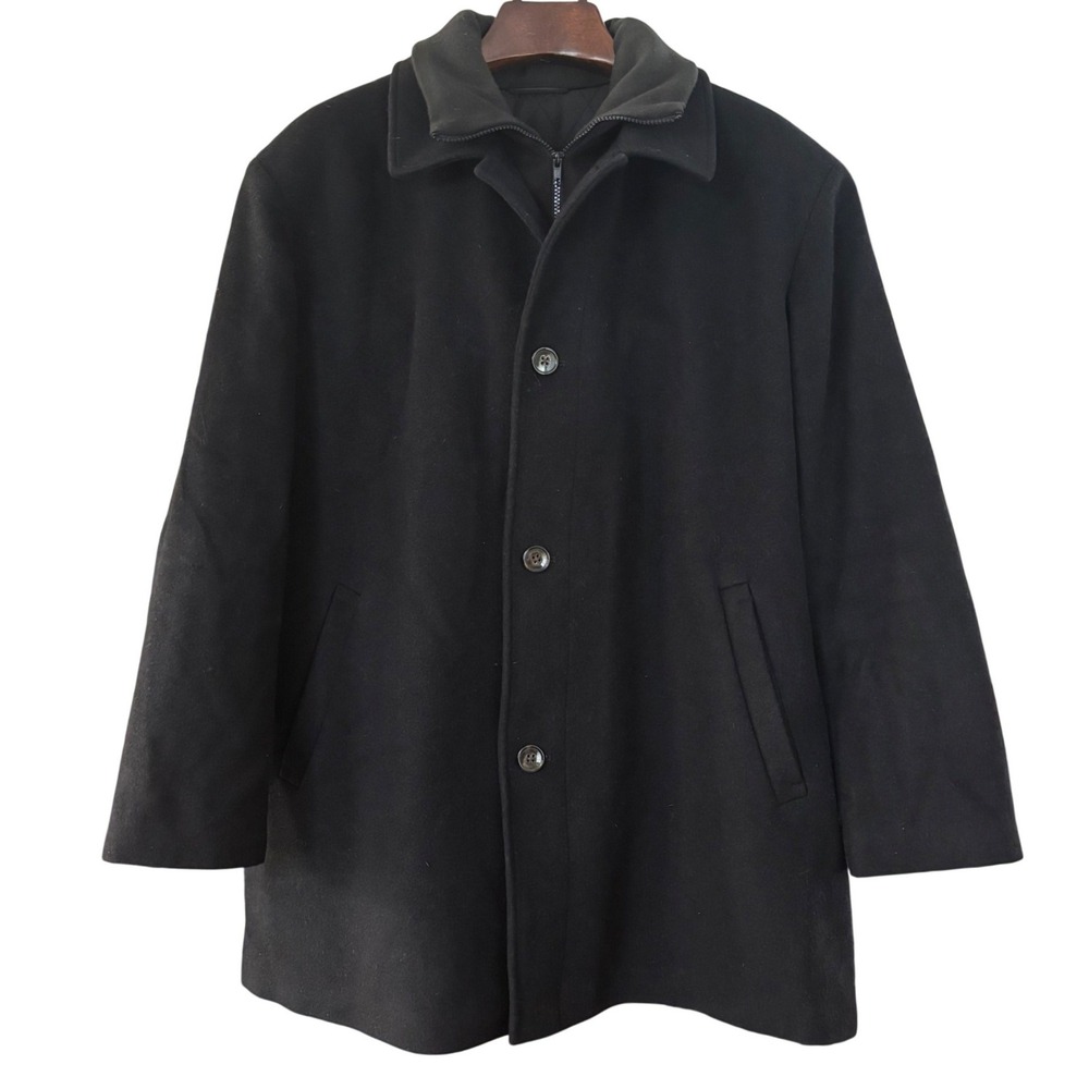 Lauren Ralph Lauren | Men's 54R | Wool Blend Quilt Lined Rib Collar Winter Coat